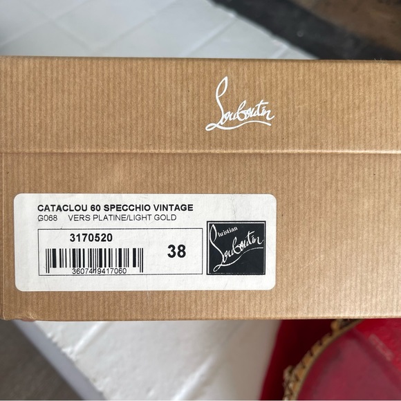 Christian Louboutin CATACLOU 60 SPECCHIO VINTAGE G068
VERS PLATINE/LIGHT GOLD - Picture 9 of 9